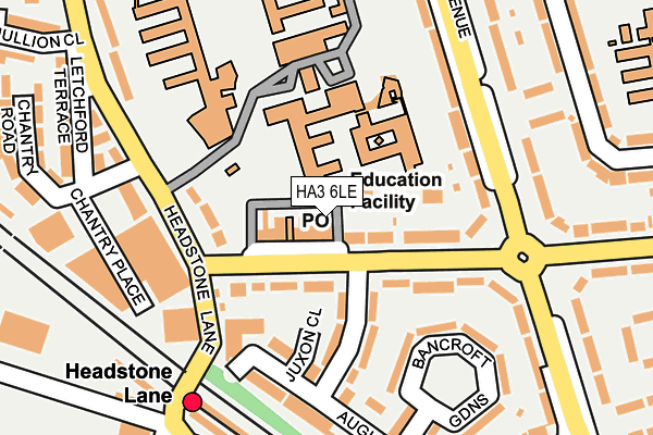 HA3 6LE map - OS OpenMap – Local (Ordnance Survey)