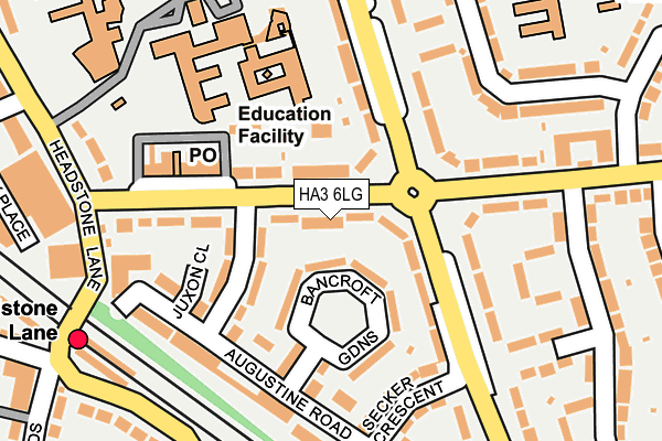 HA3 6LG map - OS OpenMap – Local (Ordnance Survey)