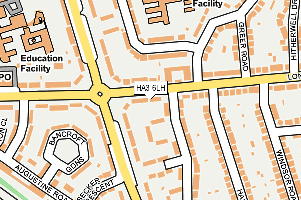 HA3 6LH map - OS OpenMap – Local (Ordnance Survey)