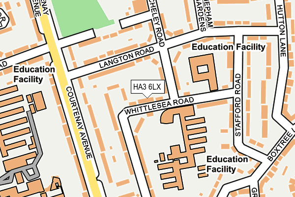 HA3 6LX map - OS OpenMap – Local (Ordnance Survey)