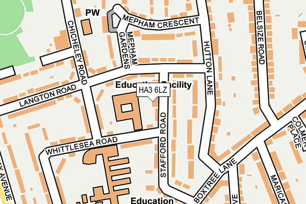 HA3 6LZ map - OS OpenMap – Local (Ordnance Survey)