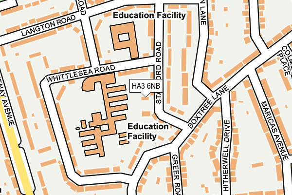 HA3 6NB map - OS OpenMap – Local (Ordnance Survey)