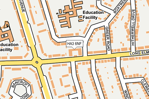 HA3 6NF map - OS OpenMap – Local (Ordnance Survey)