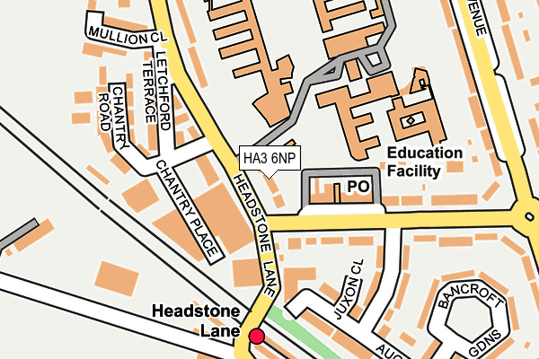 HA3 6NP map - OS OpenMap – Local (Ordnance Survey)