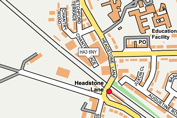 HA3 6NY map - OS OpenMap – Local (Ordnance Survey)