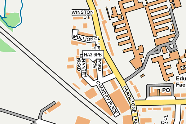 HA3 6PB map - OS OpenMap – Local (Ordnance Survey)