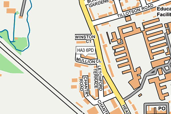 HA3 6PD map - OS OpenMap – Local (Ordnance Survey)