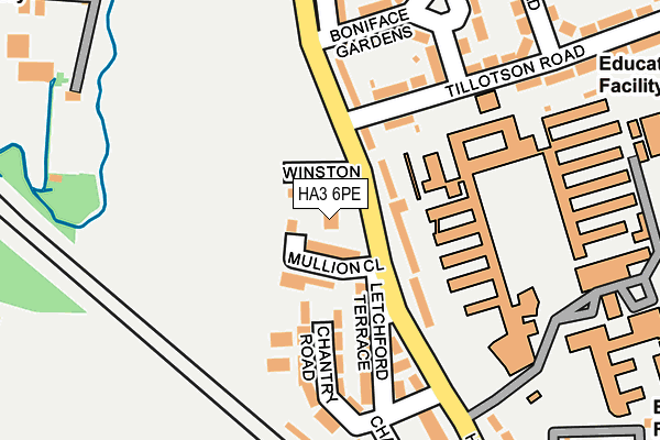 HA3 6PE map - OS OpenMap – Local (Ordnance Survey)