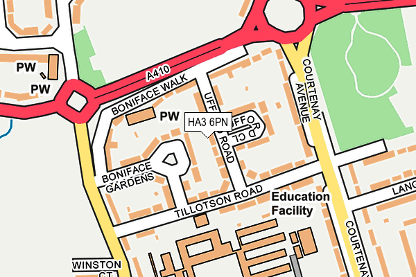 HA3 6PN map - OS OpenMap – Local (Ordnance Survey)