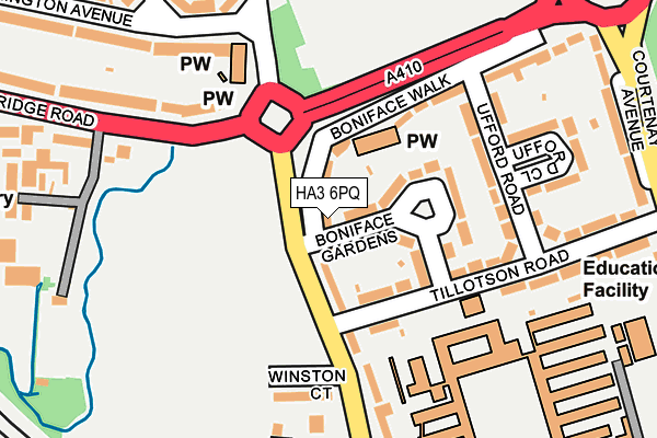 HA3 6PQ map - OS OpenMap – Local (Ordnance Survey)