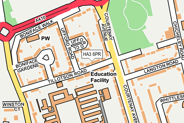 HA3 6PR map - OS OpenMap – Local (Ordnance Survey)