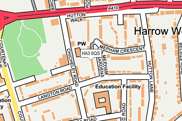 HA3 6QS map - OS OpenMap – Local (Ordnance Survey)