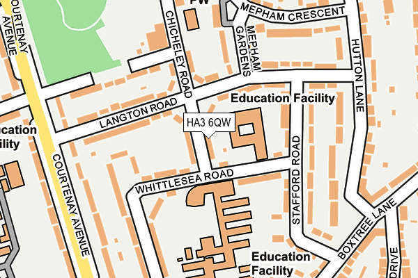 HA3 6QW map - OS OpenMap – Local (Ordnance Survey)