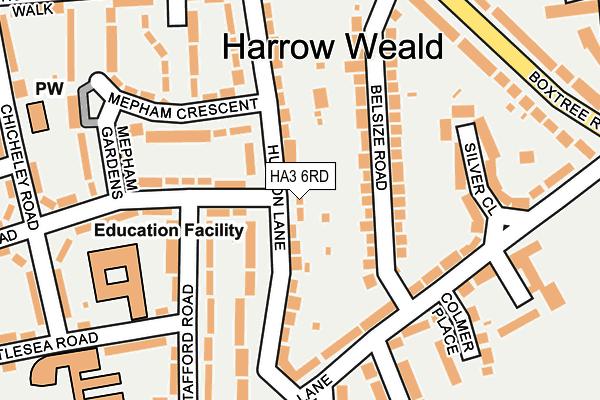 HA3 6RD map - OS OpenMap – Local (Ordnance Survey)