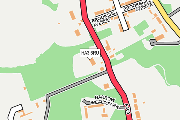 HA3 6RU map - OS OpenMap – Local (Ordnance Survey)
