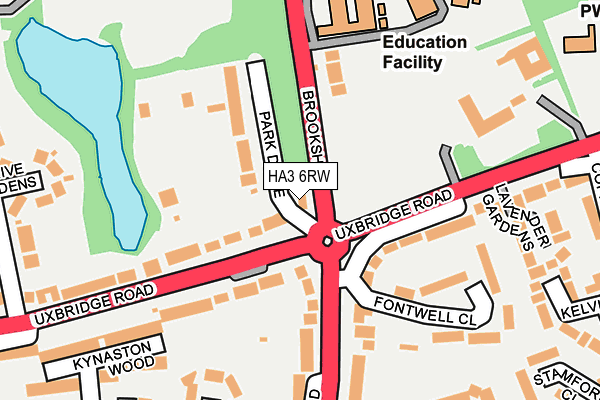 HA3 6RW map - OS OpenMap – Local (Ordnance Survey)