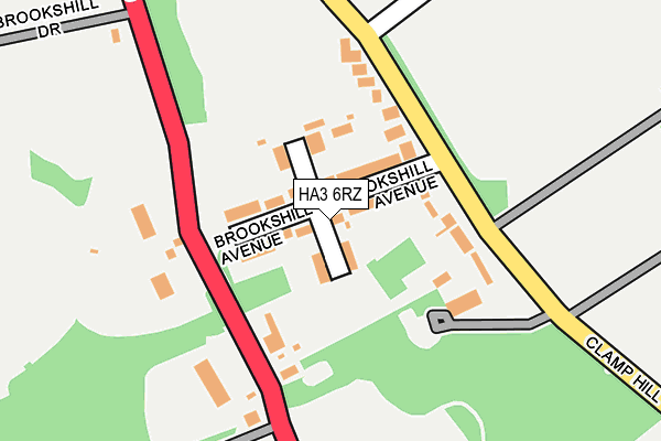 HA3 6RZ map - OS OpenMap – Local (Ordnance Survey)