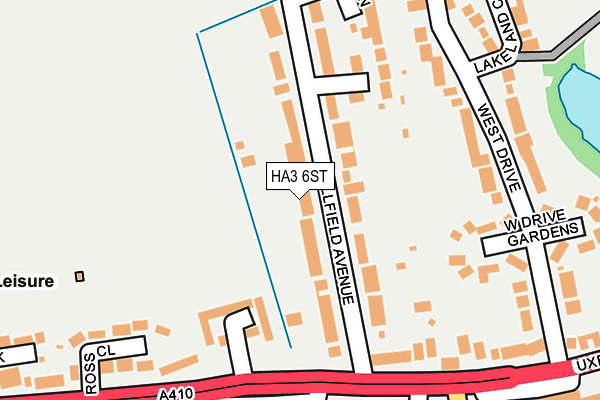 HA3 6ST map - OS OpenMap – Local (Ordnance Survey)