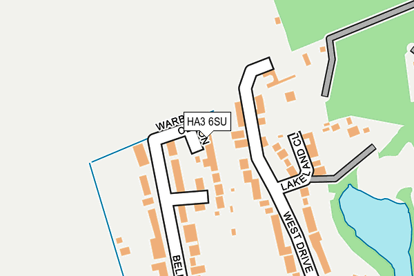 HA3 6SU map - OS OpenMap – Local (Ordnance Survey)
