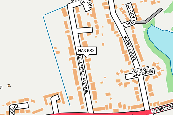 HA3 6SX map - OS OpenMap – Local (Ordnance Survey)