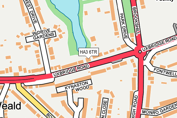 HA3 6TR map - OS OpenMap – Local (Ordnance Survey)