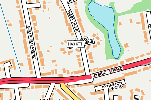 HA3 6TT map - OS OpenMap – Local (Ordnance Survey)