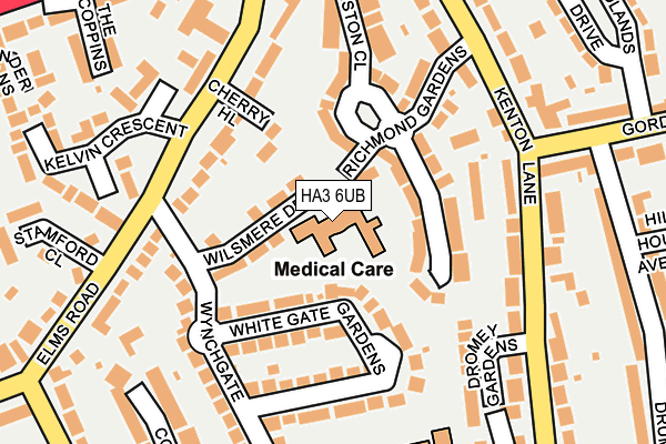 HA3 6UB map - OS OpenMap – Local (Ordnance Survey)