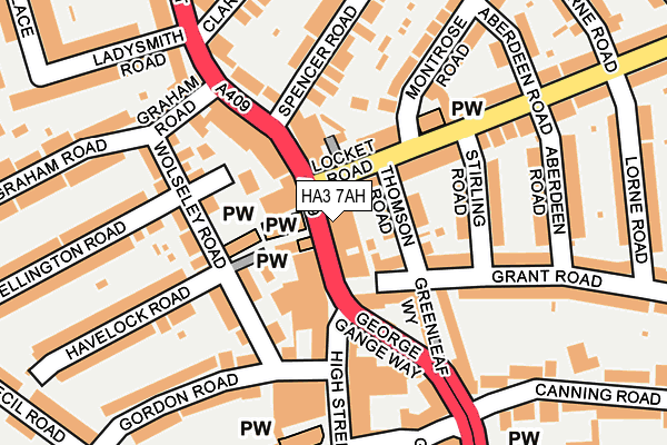 HA3 7AH map - OS OpenMap – Local (Ordnance Survey)