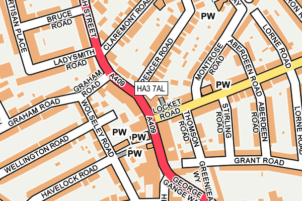 HA3 7AL map - OS OpenMap – Local (Ordnance Survey)