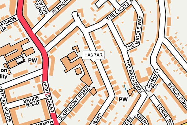 HA3 7AR map - OS OpenMap – Local (Ordnance Survey)