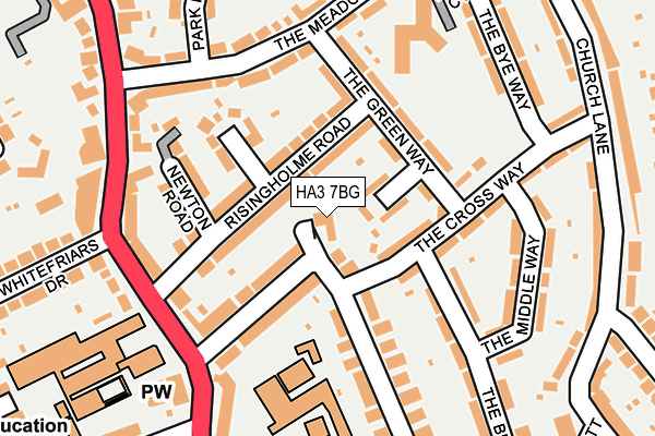 HA3 7BG map - OS OpenMap – Local (Ordnance Survey)