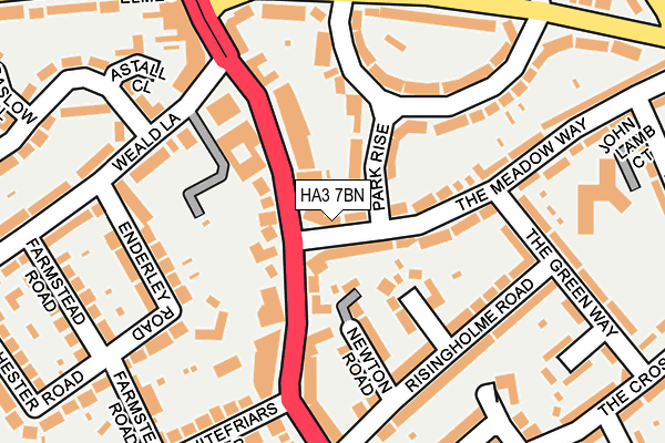 HA3 7BN map - OS OpenMap – Local (Ordnance Survey)