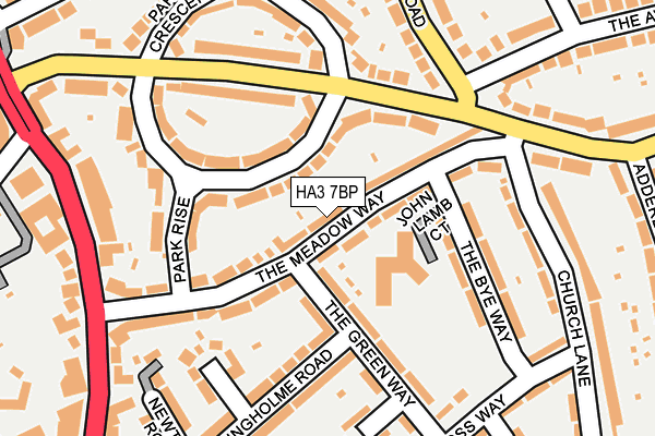 HA3 7BP map - OS OpenMap – Local (Ordnance Survey)