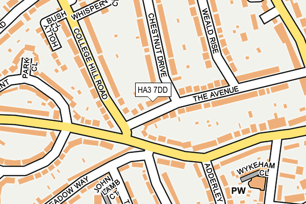 HA3 7DD map - OS OpenMap – Local (Ordnance Survey)