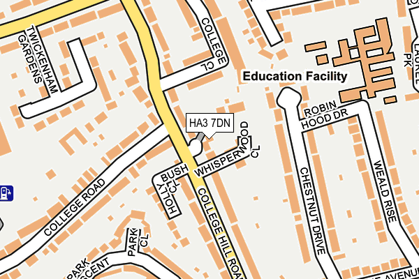 HA3 7DN map - OS OpenMap – Local (Ordnance Survey)