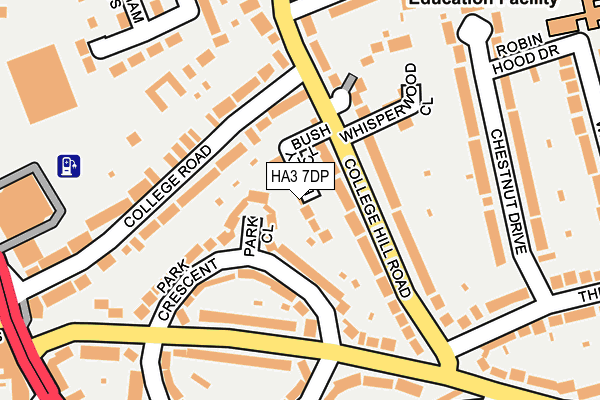 HA3 7DP map - OS OpenMap – Local (Ordnance Survey)