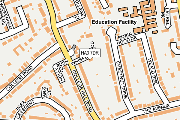 HA3 7DR map - OS OpenMap – Local (Ordnance Survey)