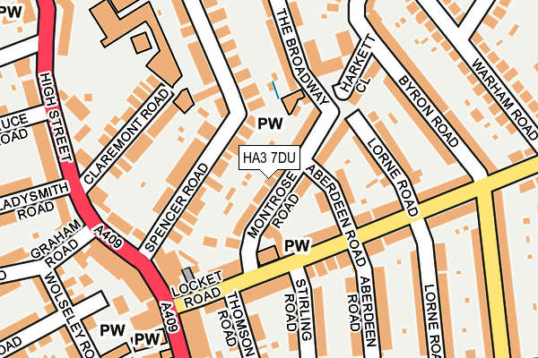 HA3 7DU map - OS OpenMap – Local (Ordnance Survey)