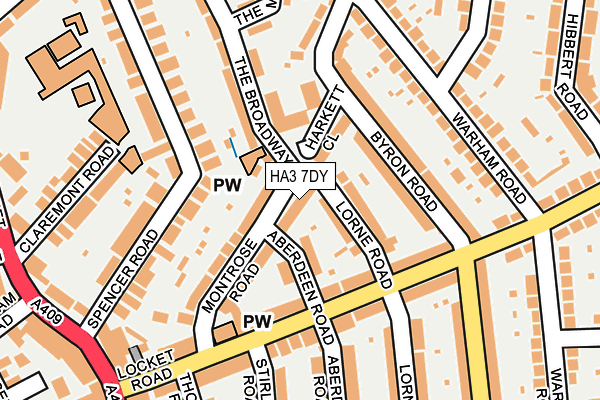 HA3 7DY map - OS OpenMap – Local (Ordnance Survey)