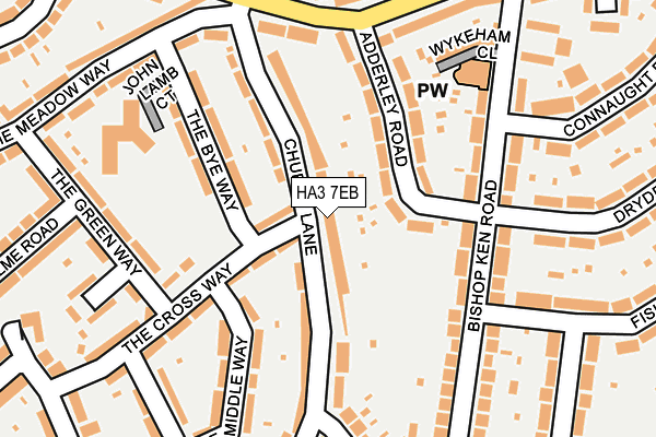 HA3 7EB map - OS OpenMap – Local (Ordnance Survey)