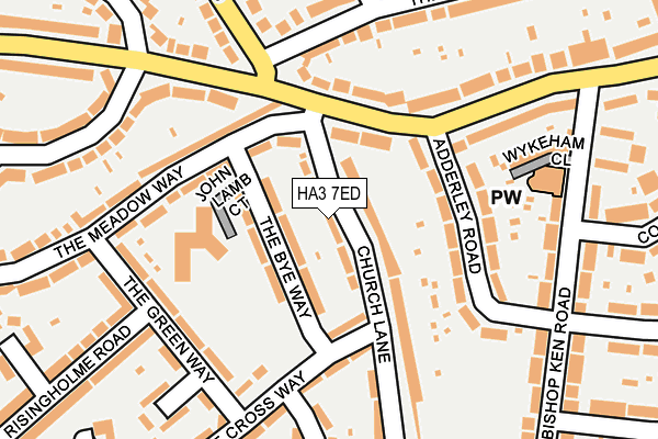 HA3 7ED map - OS OpenMap – Local (Ordnance Survey)