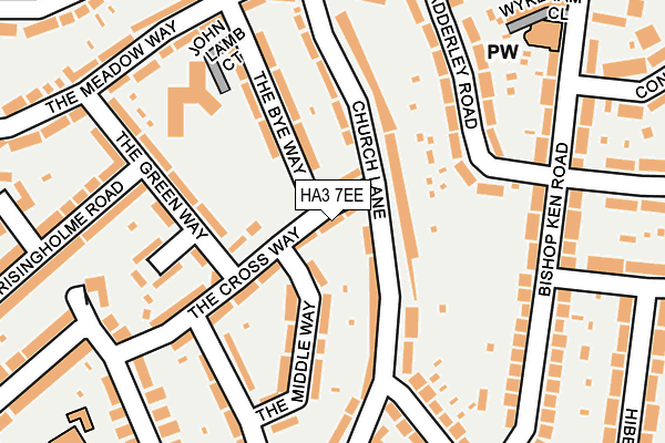 HA3 7EE map - OS OpenMap – Local (Ordnance Survey)
