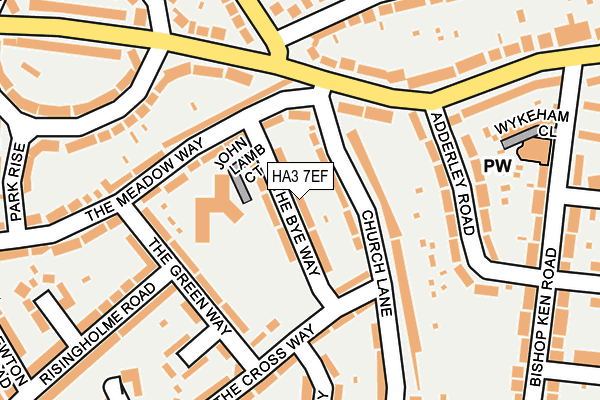 HA3 7EF map - OS OpenMap – Local (Ordnance Survey)