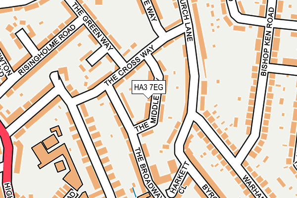 HA3 7EG map - OS OpenMap – Local (Ordnance Survey)