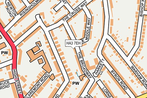 HA3 7EH map - OS OpenMap – Local (Ordnance Survey)