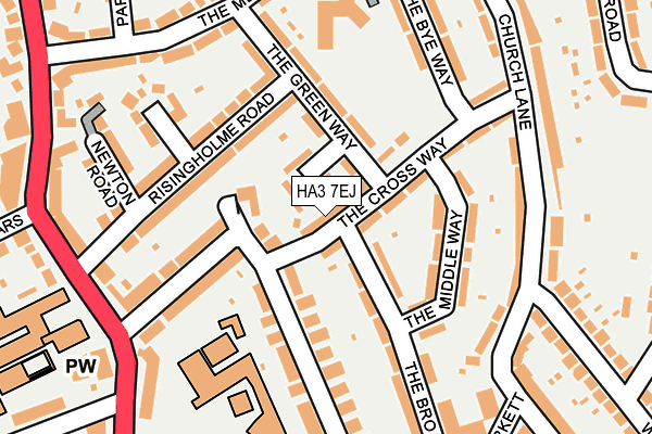 HA3 7EJ map - OS OpenMap – Local (Ordnance Survey)