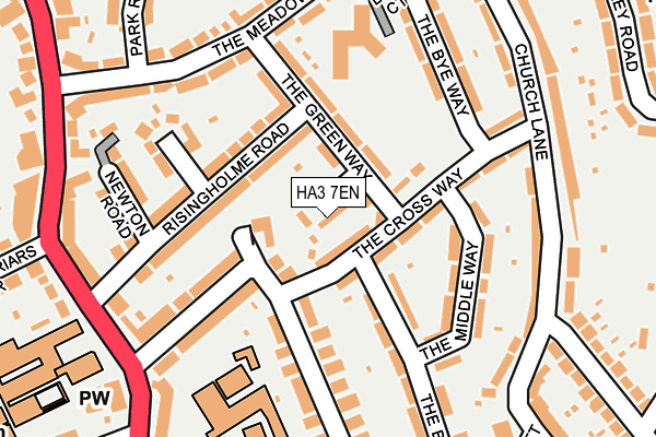 HA3 7EN map - OS OpenMap – Local (Ordnance Survey)