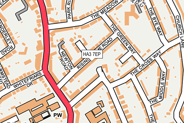 HA3 7EP map - OS OpenMap – Local (Ordnance Survey)