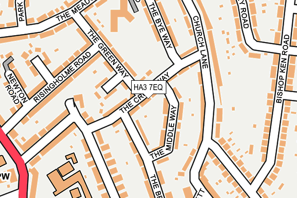 HA3 7EQ map - OS OpenMap – Local (Ordnance Survey)