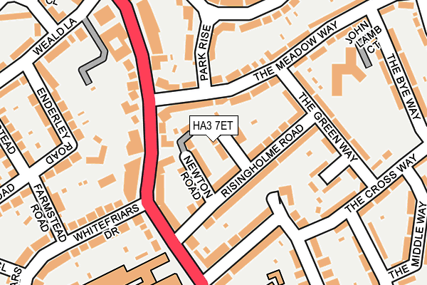 HA3 7ET map - OS OpenMap – Local (Ordnance Survey)